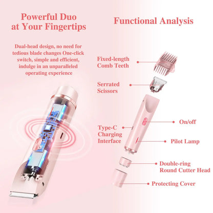 🔥2025 Hot Sales-50% OFF 2-in-1 BBOJI™Hair Remover & Trimmer