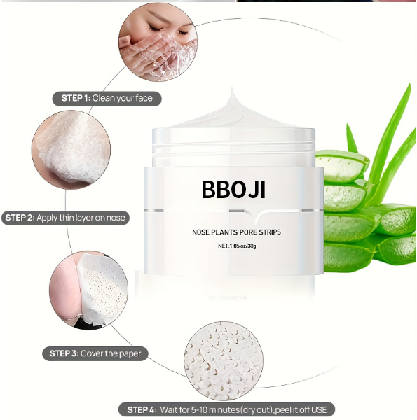 🔥Limited - time rush!  BBOJI Nose Mask, removes blackheads and tightens pores, miss it and wait no more!